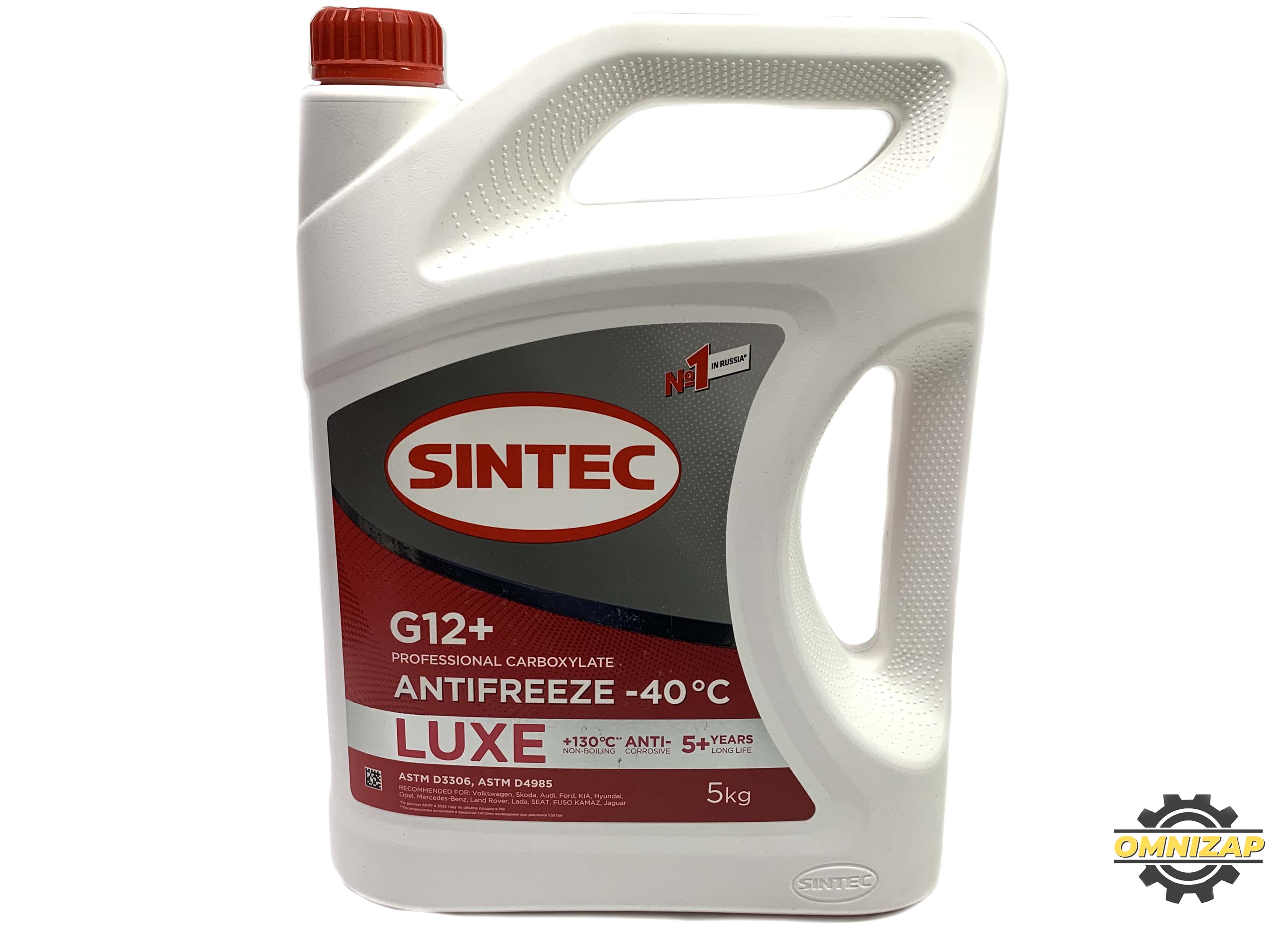 Антифриз Sintec LUXE G12+ готовый -40C красный 5 кг 614503