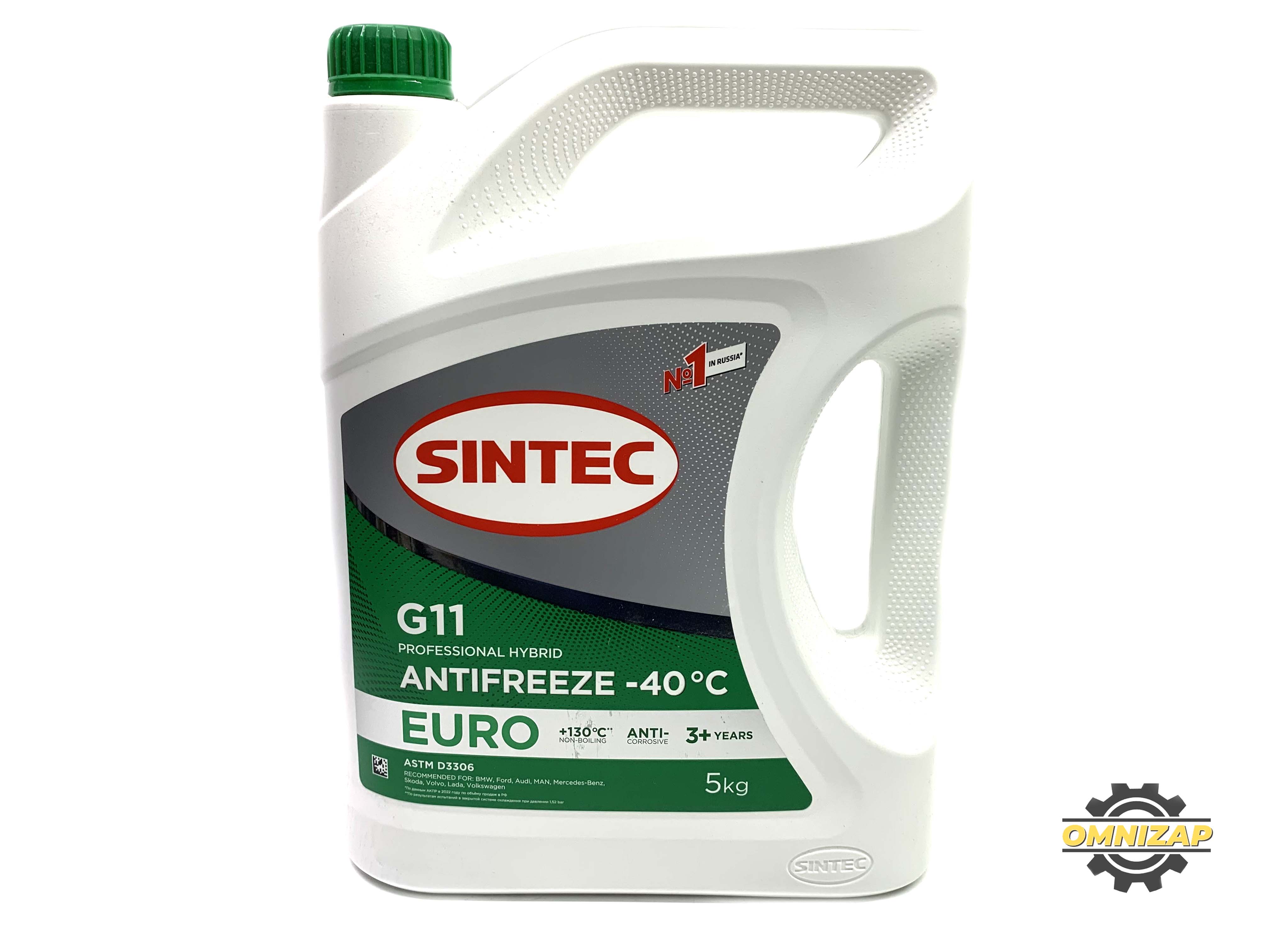 Антифриз Sintec EURO G11 готовый -40C зеленый 5 кг 800523