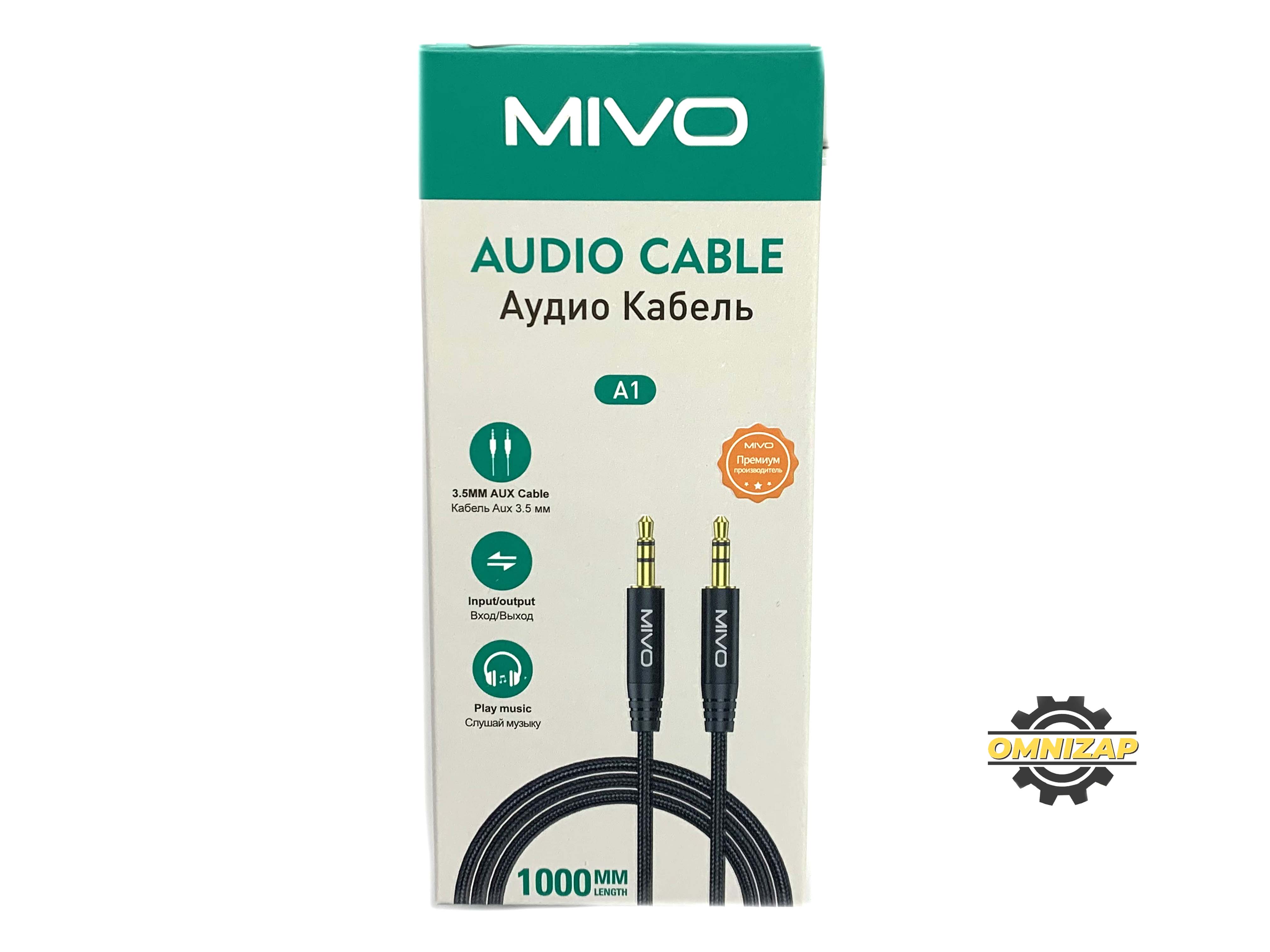 Провод audio cable (AUX /  1м / Mivo)