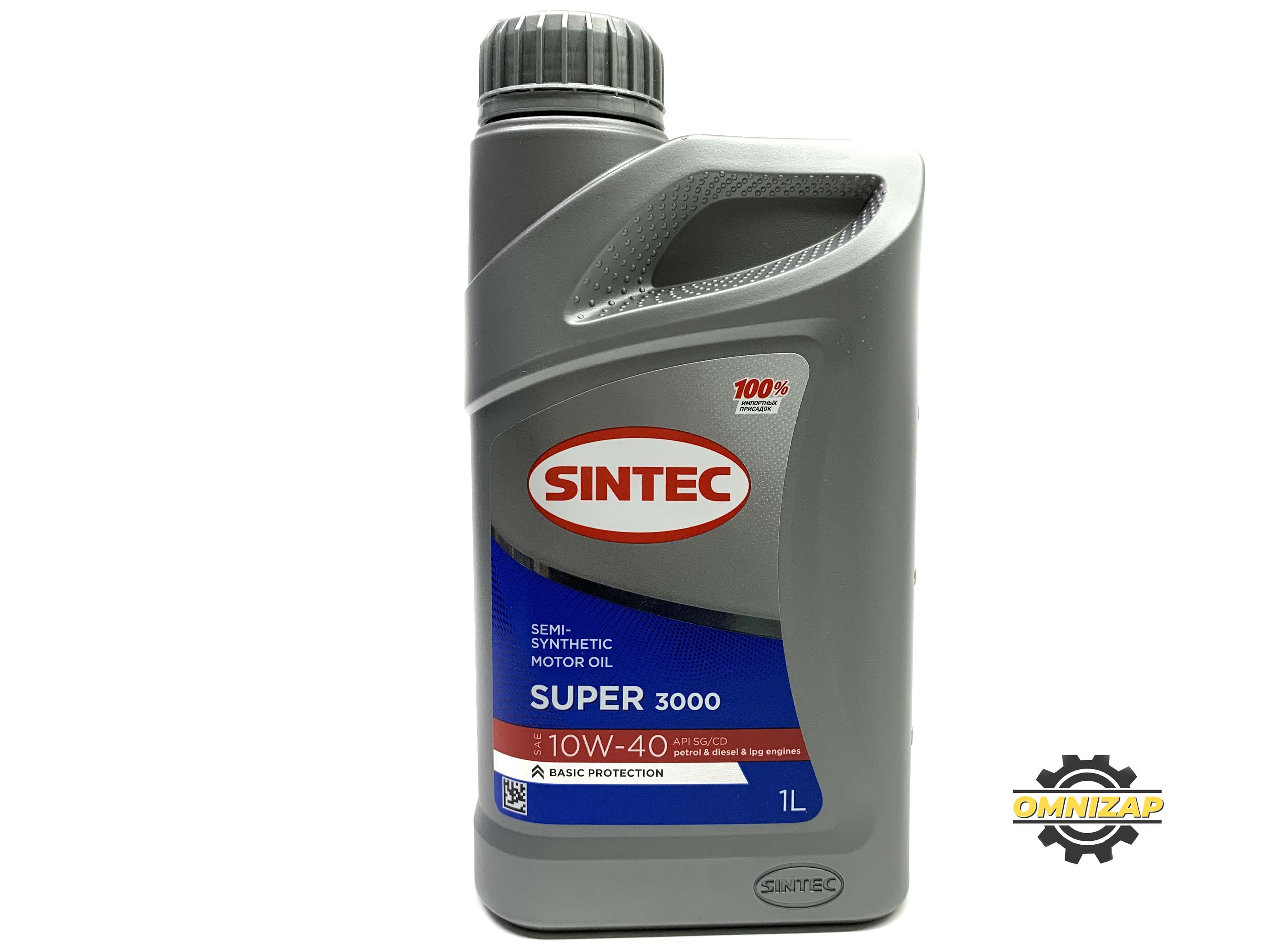 Масло моторное Sintec Super 3000 10W-40 полусинтетическое 1 л 600239